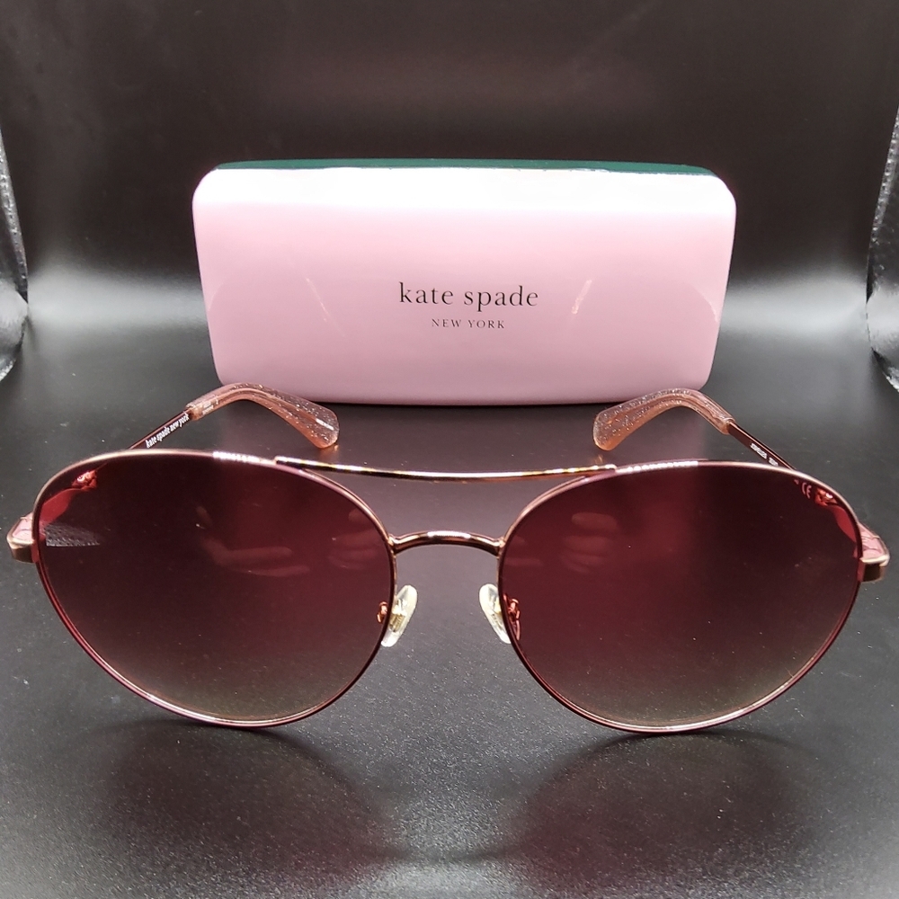 Kate Spade Aviator Sunglasses 58MM Joshelle Rose Gold - Picture 8 of 8